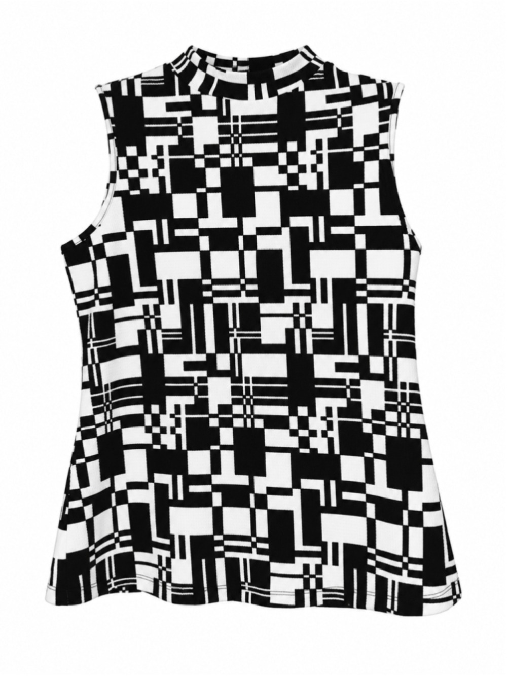 Women's Perception Concept Tank Top XL Black White Geometric Print